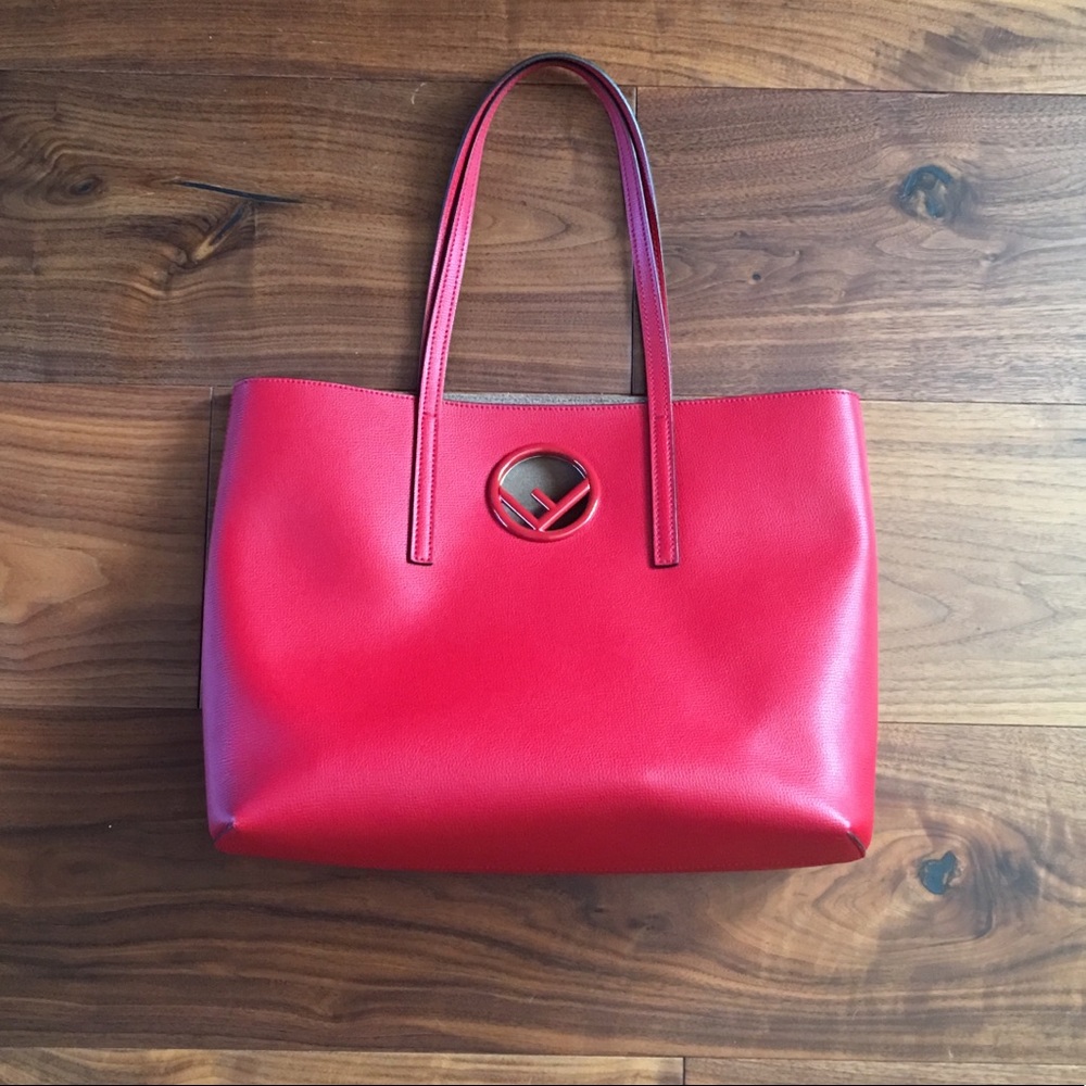Fendi upside down F logo tote